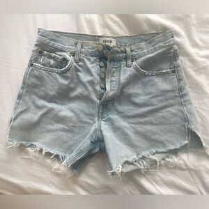 Agolde Light Wash Jean Shorts